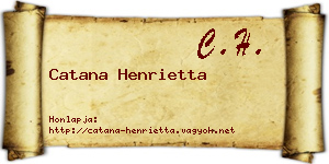 Catana Henrietta névjegykártya