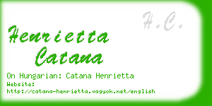 henrietta catana business card